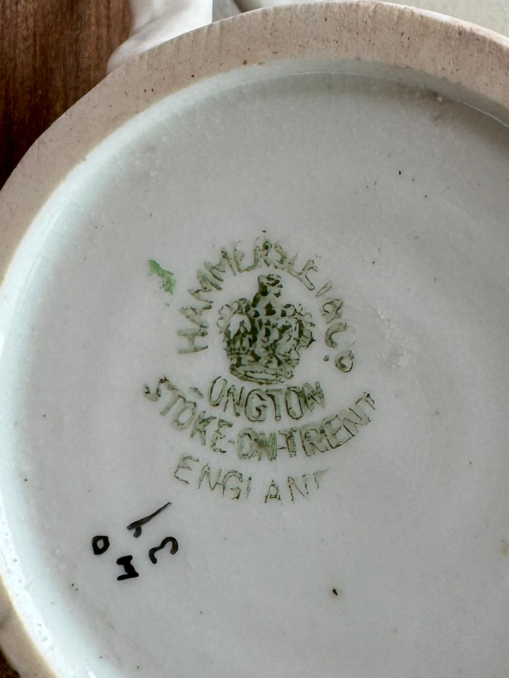 ヴィンテージ Hammersley & Co デミタス カップ、猫のイラスト - 1910 - 1920年代頃