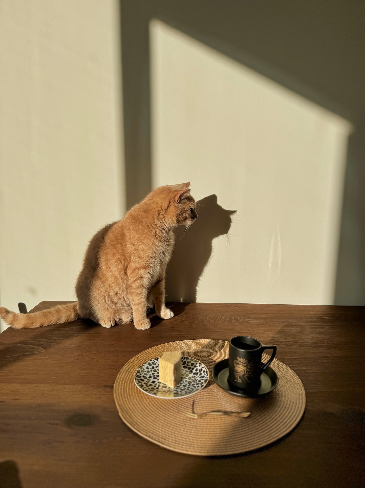 ポートメイリオン社「ゴールド ライオン」コーヒーカップ &ソーサー2客のセット、またはシュガーボウル1個、スーザン・ウィリアムズ・エリス作、1960年代頃