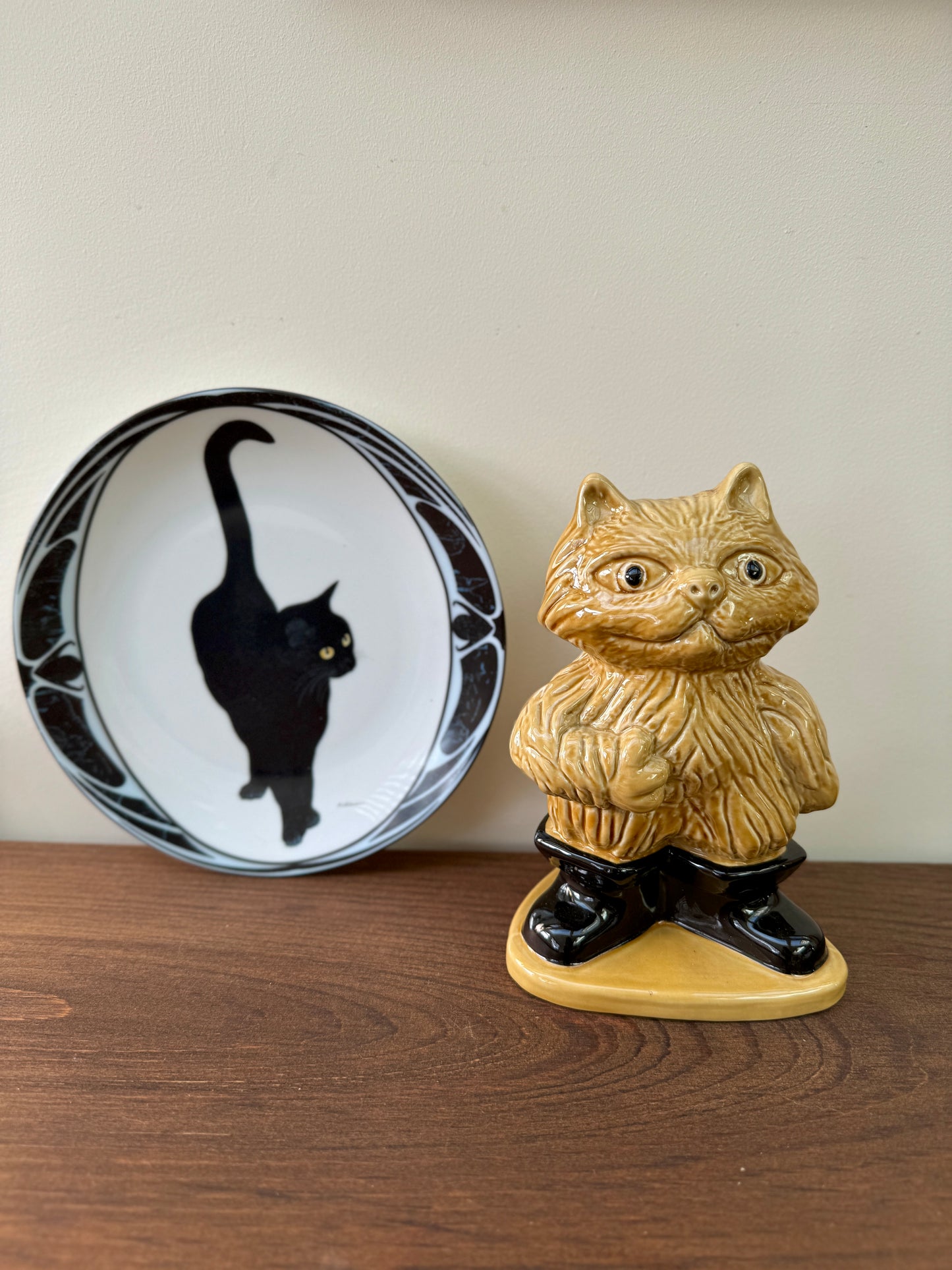 ヴィンテージ、長靴をはいた猫の貯金箱、ウェイド・イングランド社、1960年代~1970年代頃