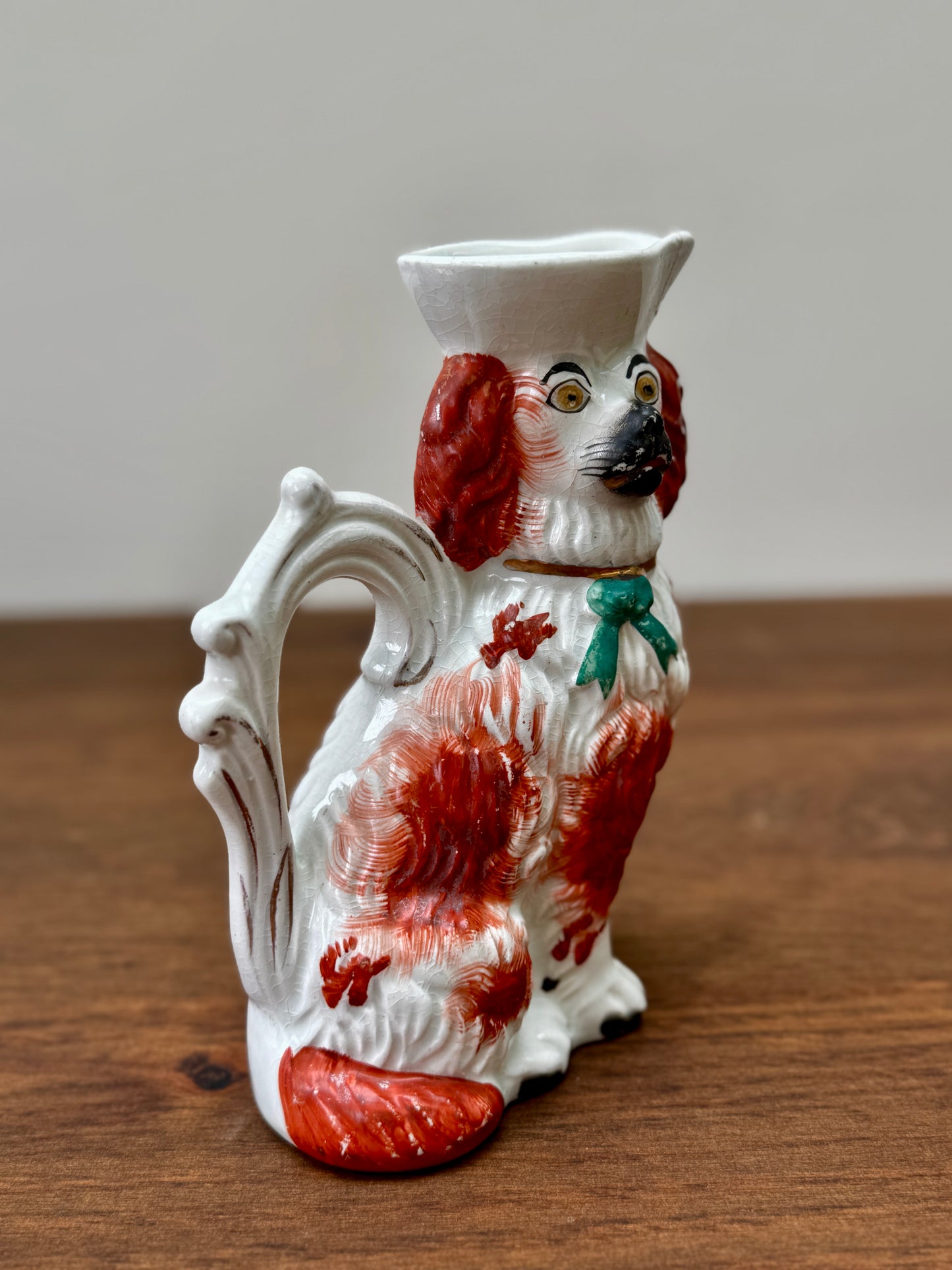 Antique Staffordshire Spaniel Jug c.1850s | Rare Design