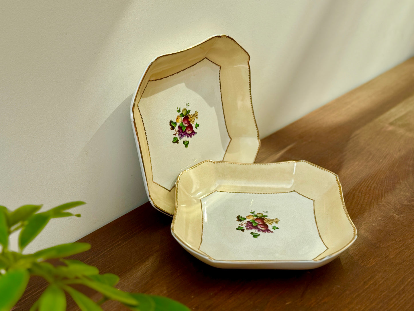 Pair of Antique Wheldon Ware Square Serving Bowls by F. Winkle & Co Ltd – c.1911 to 1925