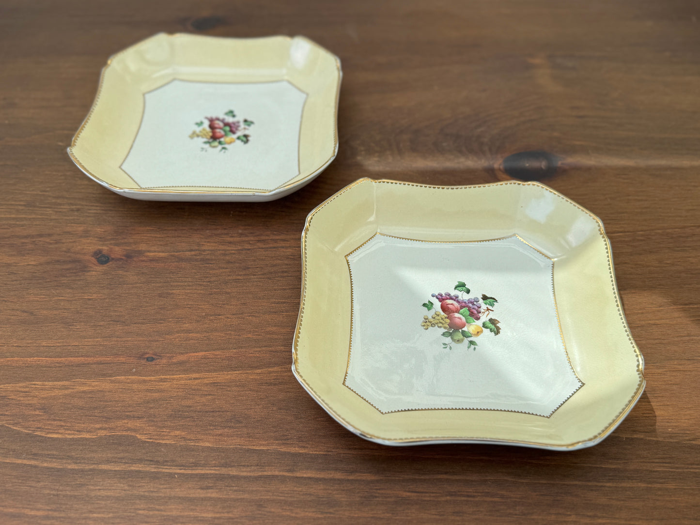 Pair of Antique Wheldon Ware Square Serving Bowls by F. Winkle & Co Ltd – c.1911 to 1925