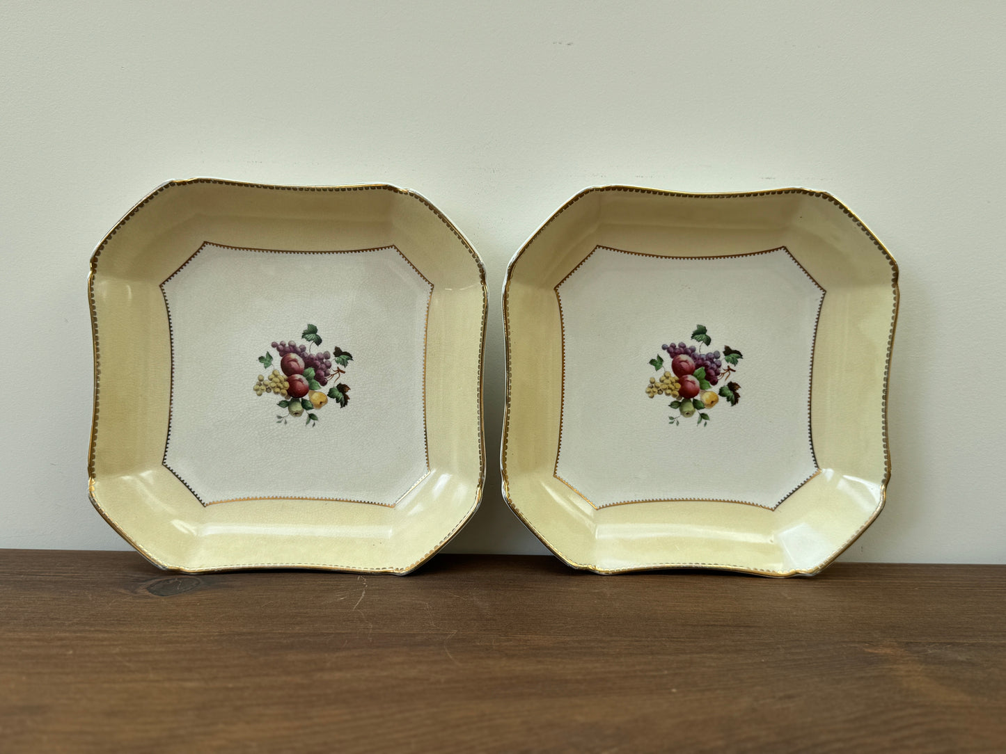 Pair of Antique Wheldon Ware Square Serving Bowls by F. Winkle & Co Ltd – c.1911 to 1925