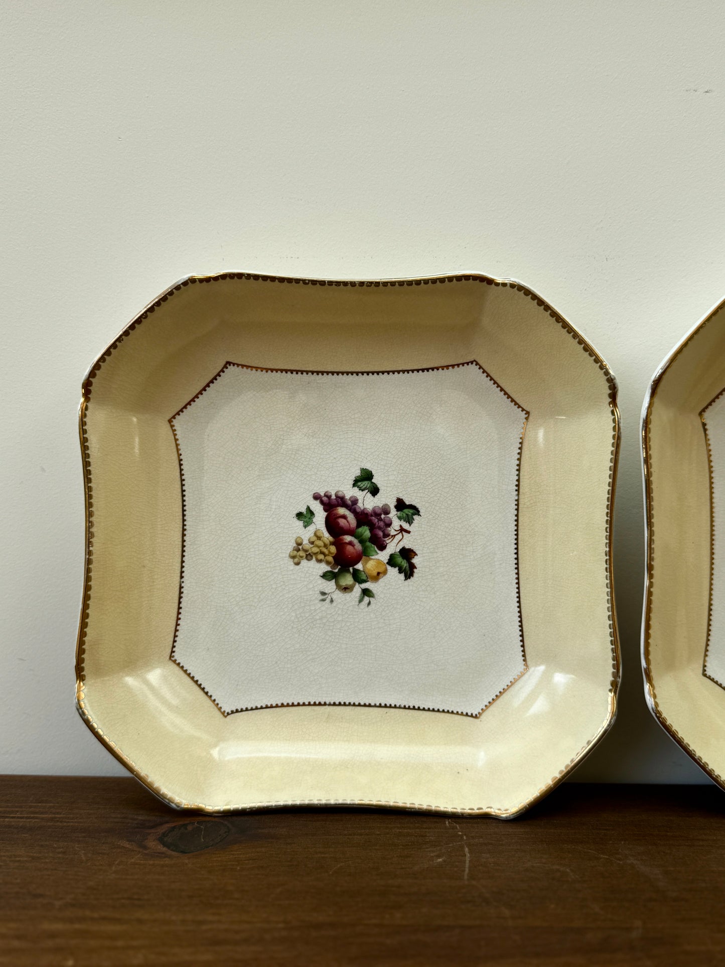 Pair of Antique Wheldon Ware Square Serving Bowls by F. Winkle & Co Ltd – c.1911 to 1925