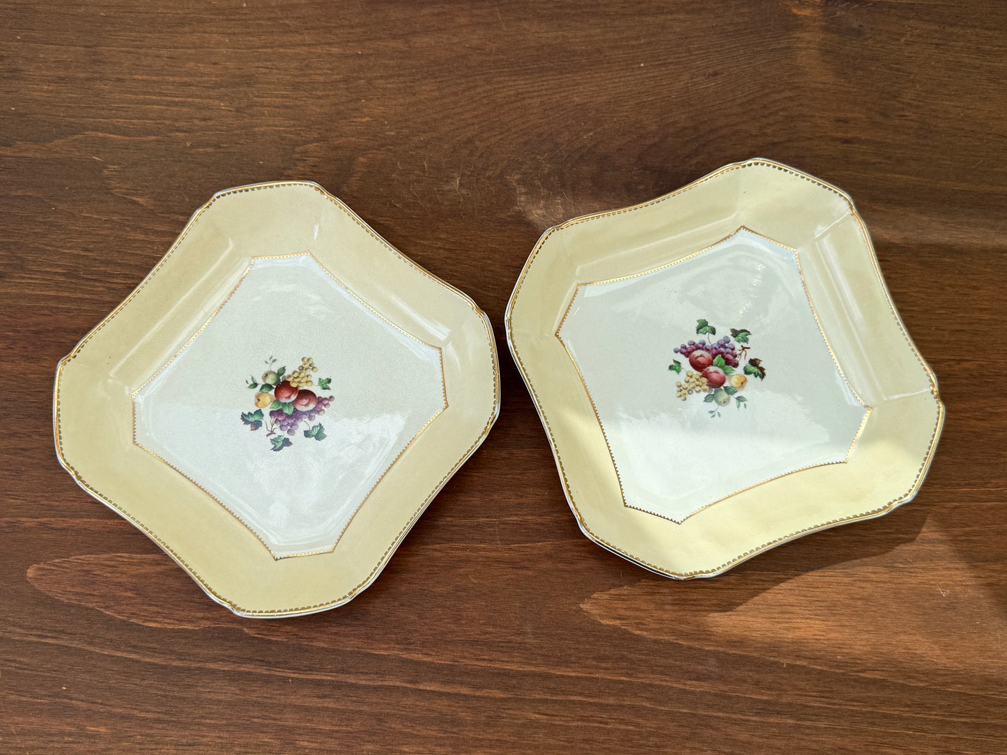 Pair of Antique Wheldon Ware Square Serving Bowls by F. Winkle & Co Ltd – c.1911 to 1925