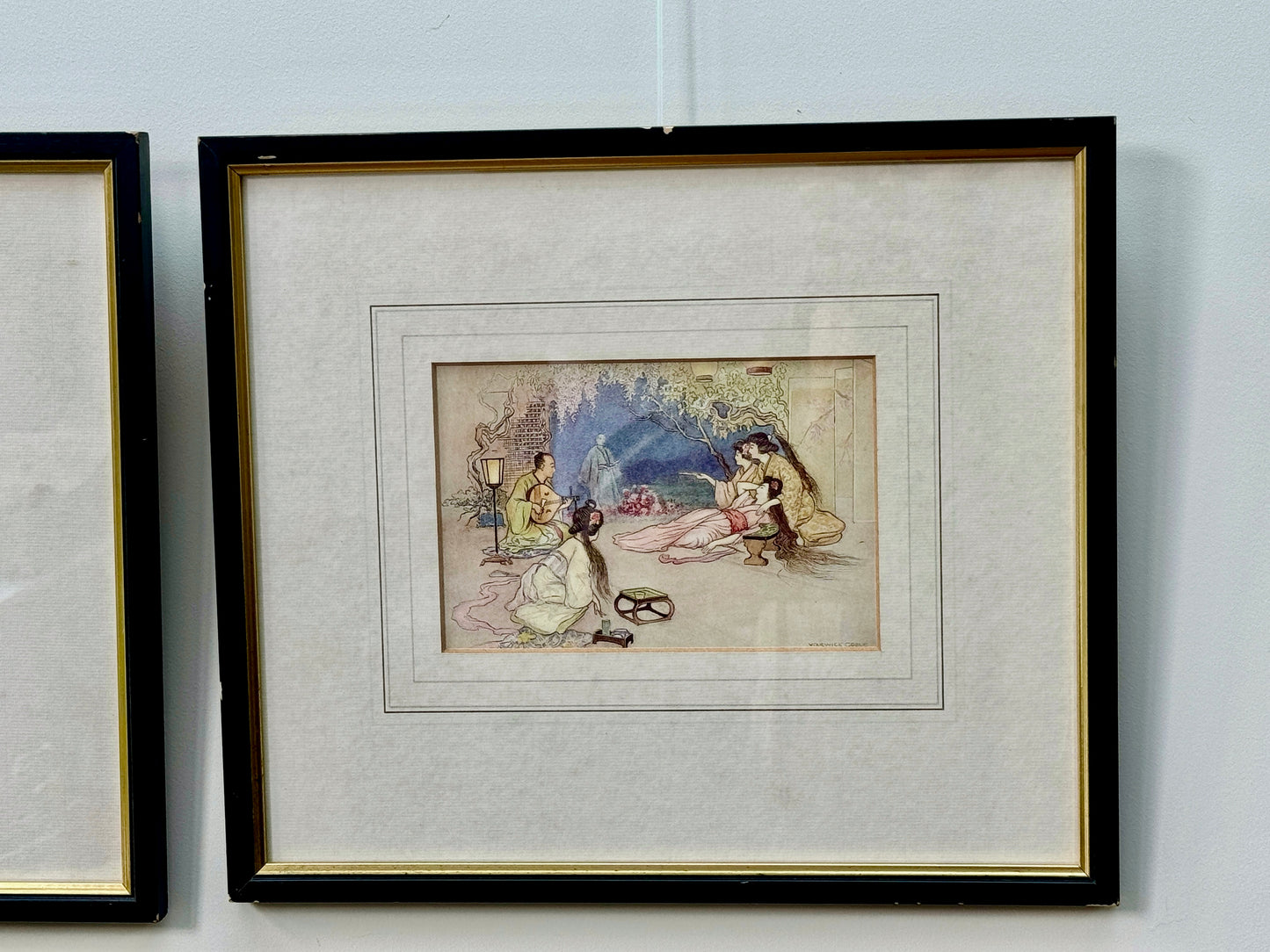 Framed Illustration of Flower of the Peony by Warwick Goble, Limited Edition of 1500 (C.1995)