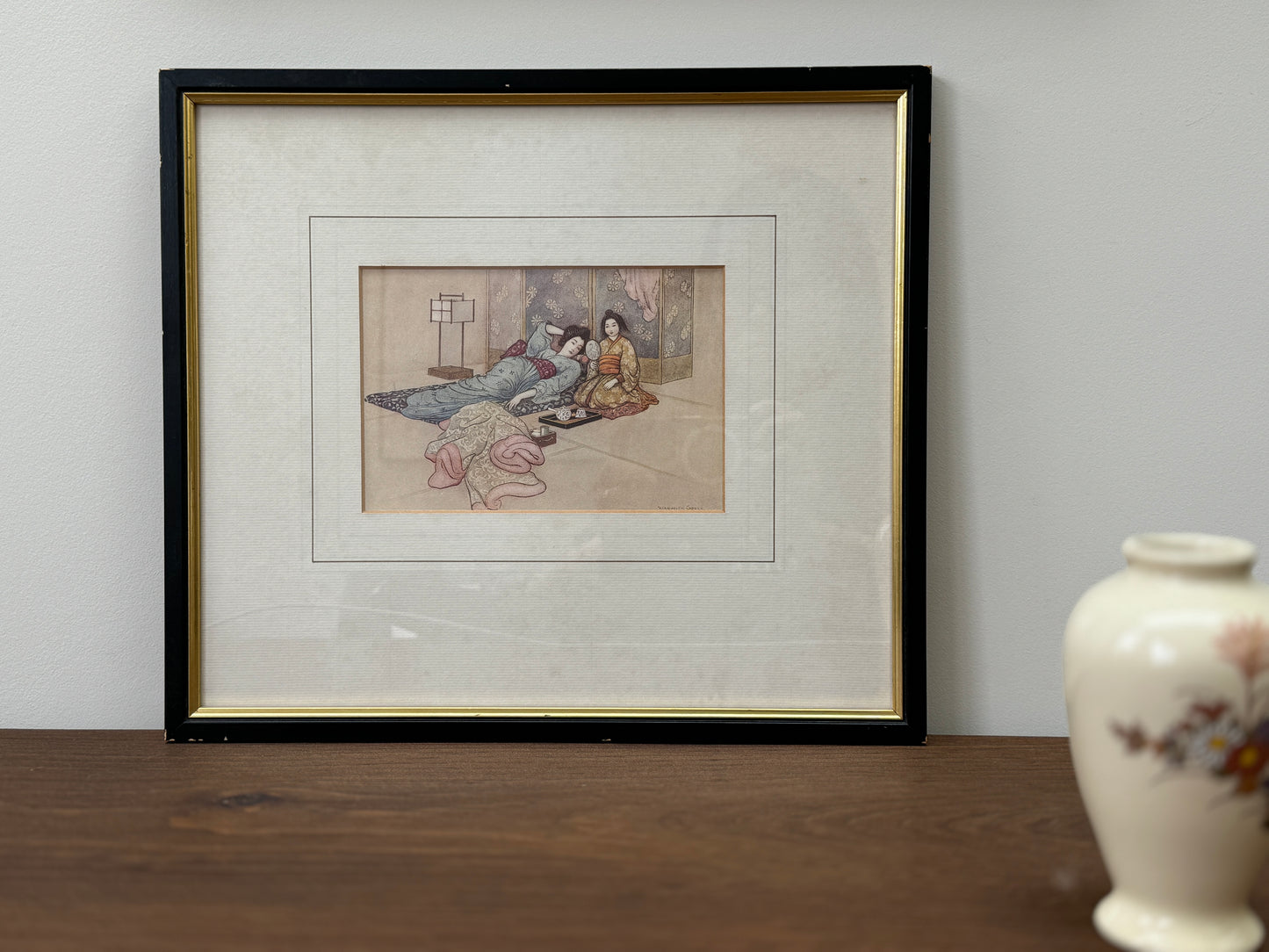 ウォーリック・ゴーブル作「松山鏡(1910)」額装イラスト|限定販売・C.1995年