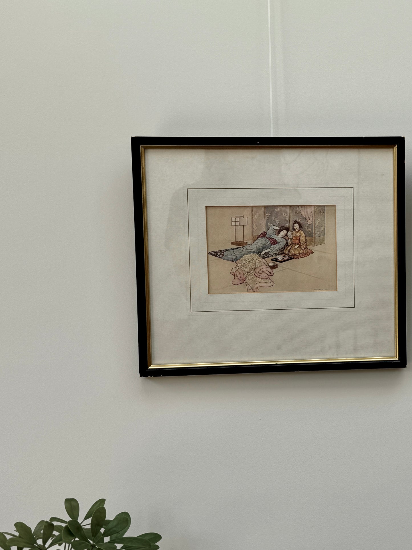 ウォーリック・ゴーブル作「松山鏡(1910)」額装イラスト|限定販売・C.1995年