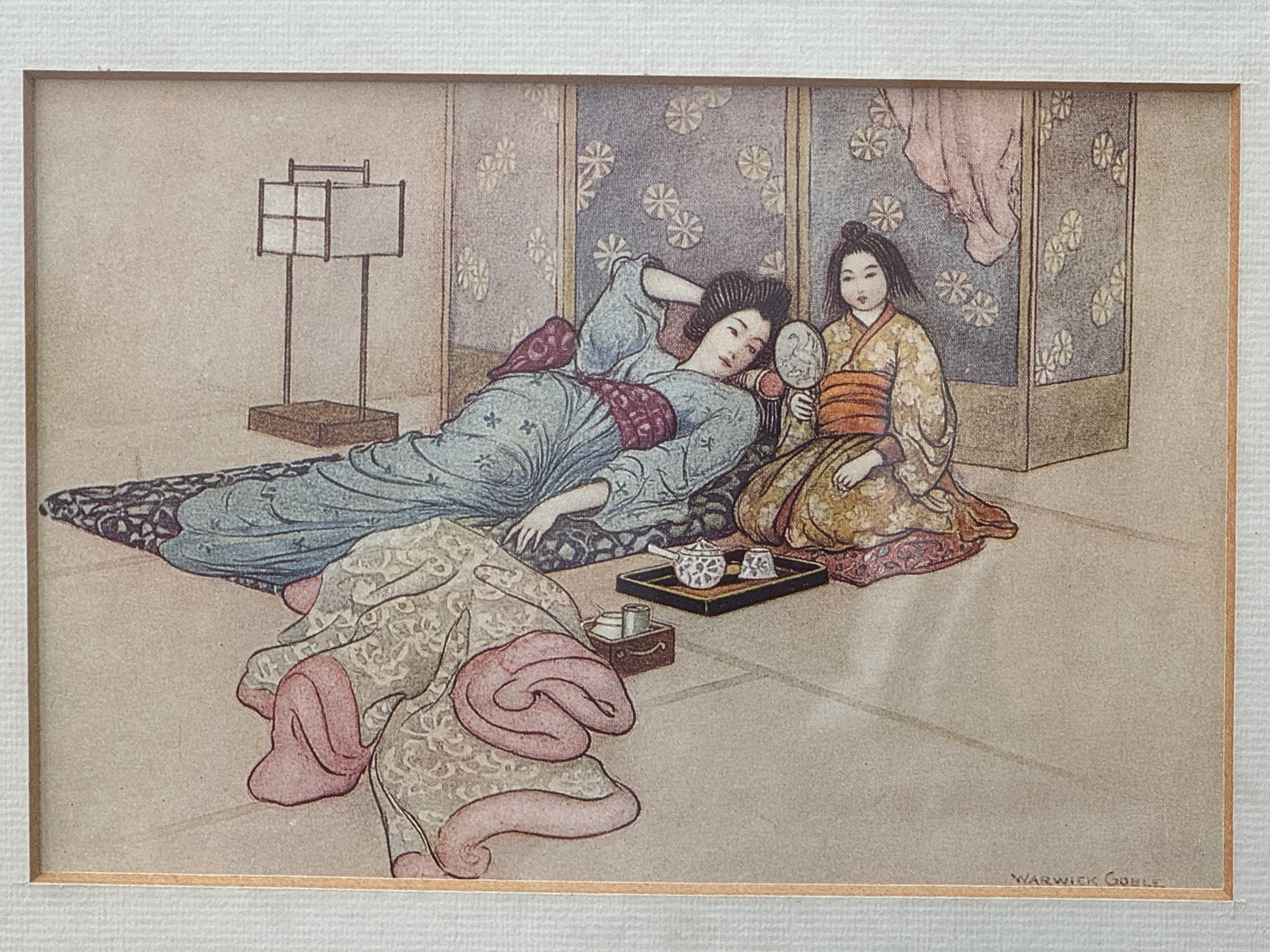 ウォーリック・ゴーブル作「松山鏡(1910)」額装イラスト|限定販売・C.1995年