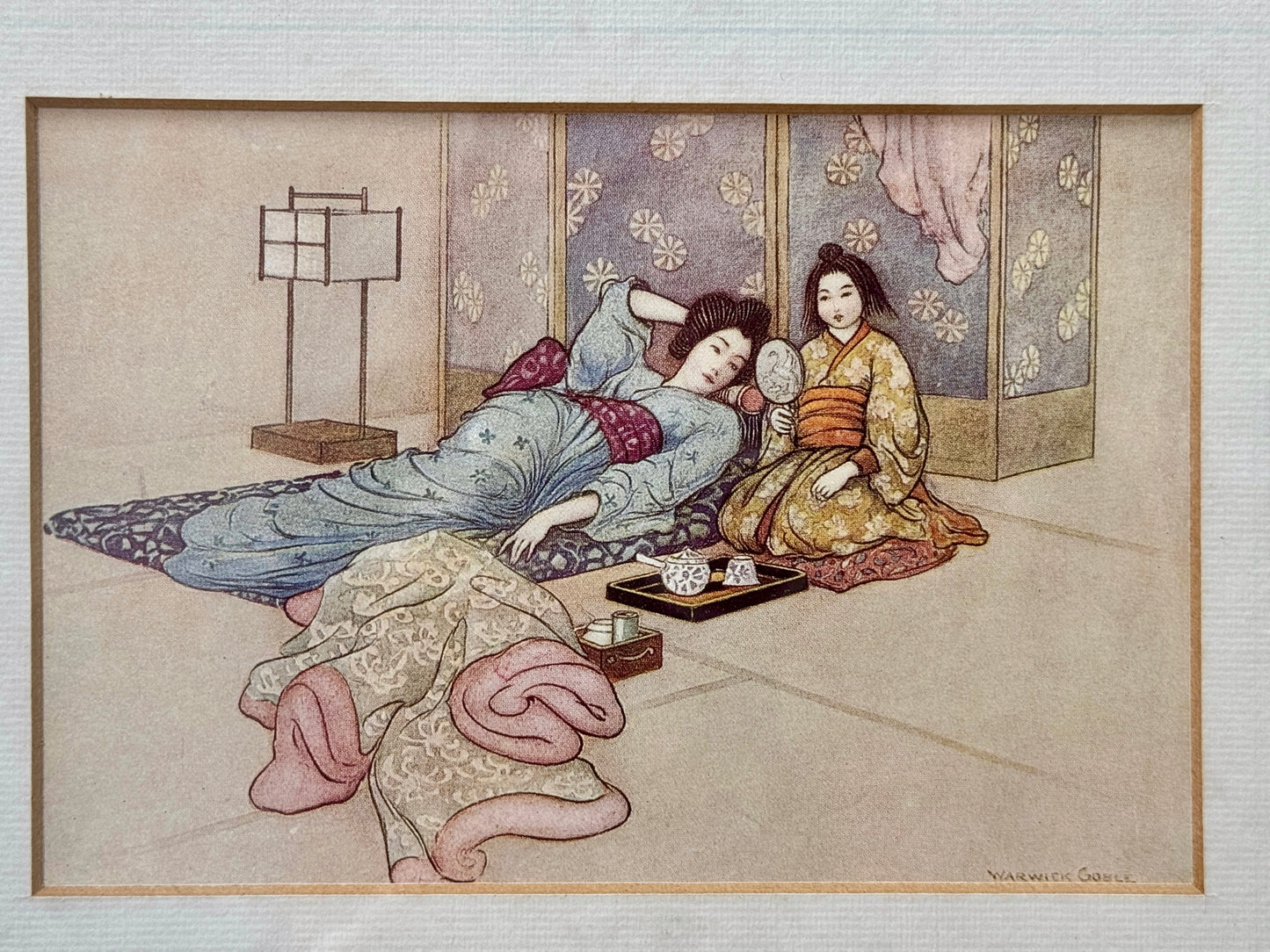 ウォーリック・ゴーブル作「松山鏡(1910)」額装イラスト|限定販売・C.1995年