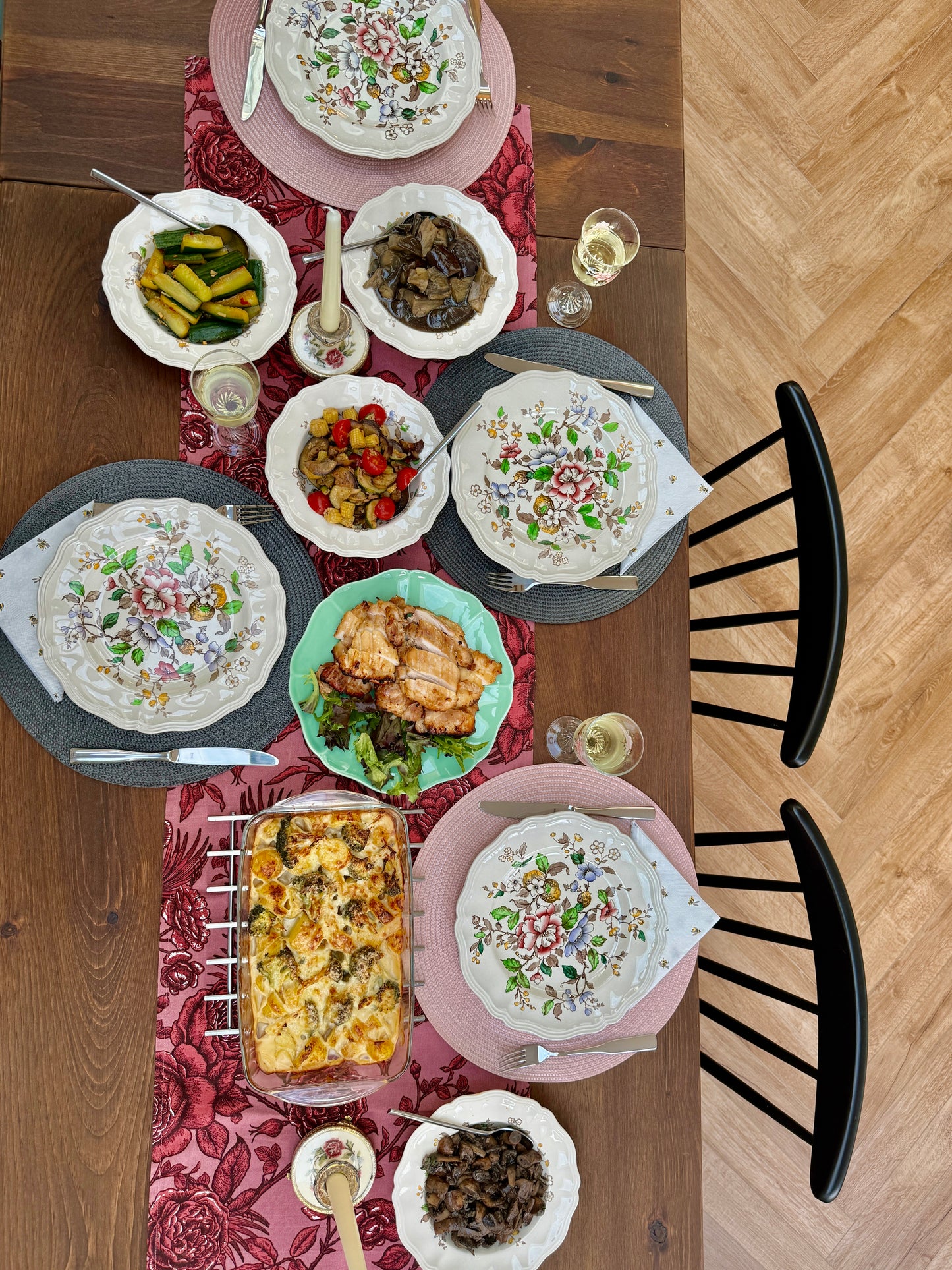 トリンケット・ボックスとキャンドル ホルダー 2 個のセット、リージェント・オブ・ロンドン社、1940年代~1950年代頃