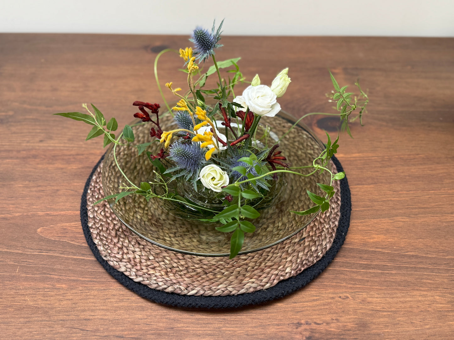 ガラス花器グリーン