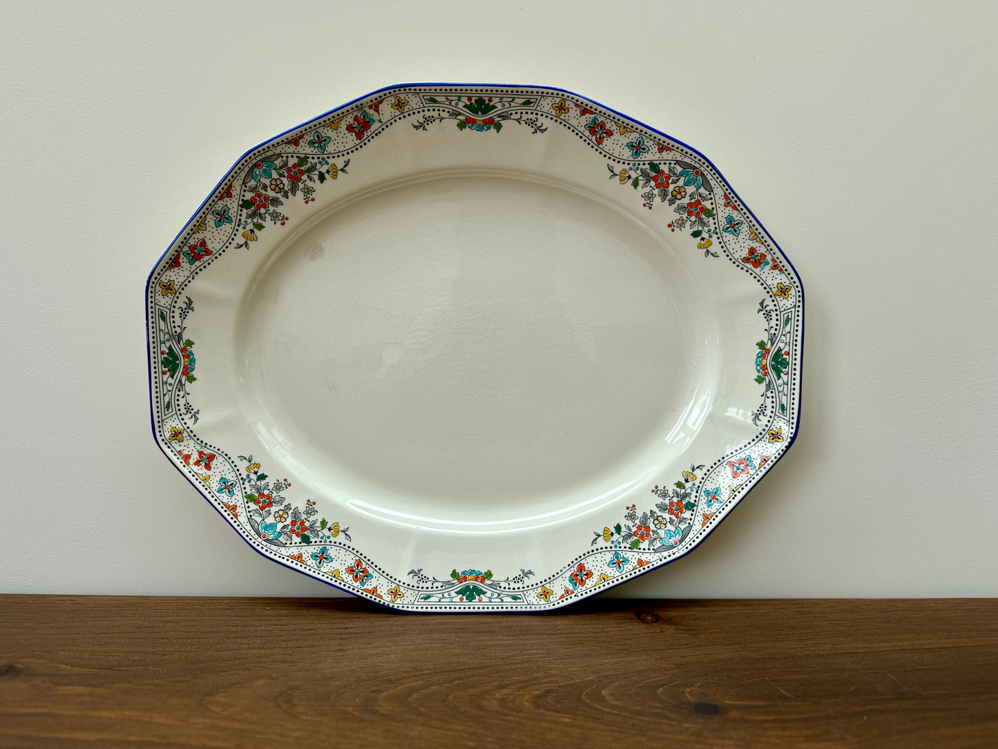 Royal Doulton ‘Draycot’ Oval Platter, c.1928-Plate-Royal Doulton-My Happy London Home (W) 44cm Roast Turkey