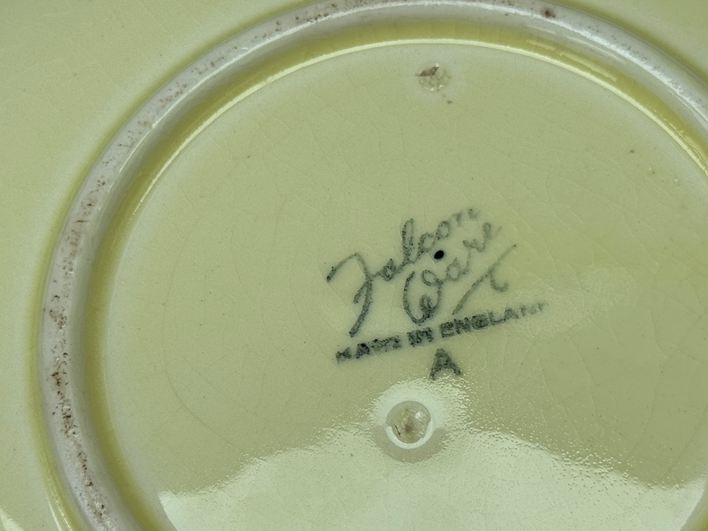 Falcon Ware Hand-Painted Draining Bowl & Plate, c.1940s