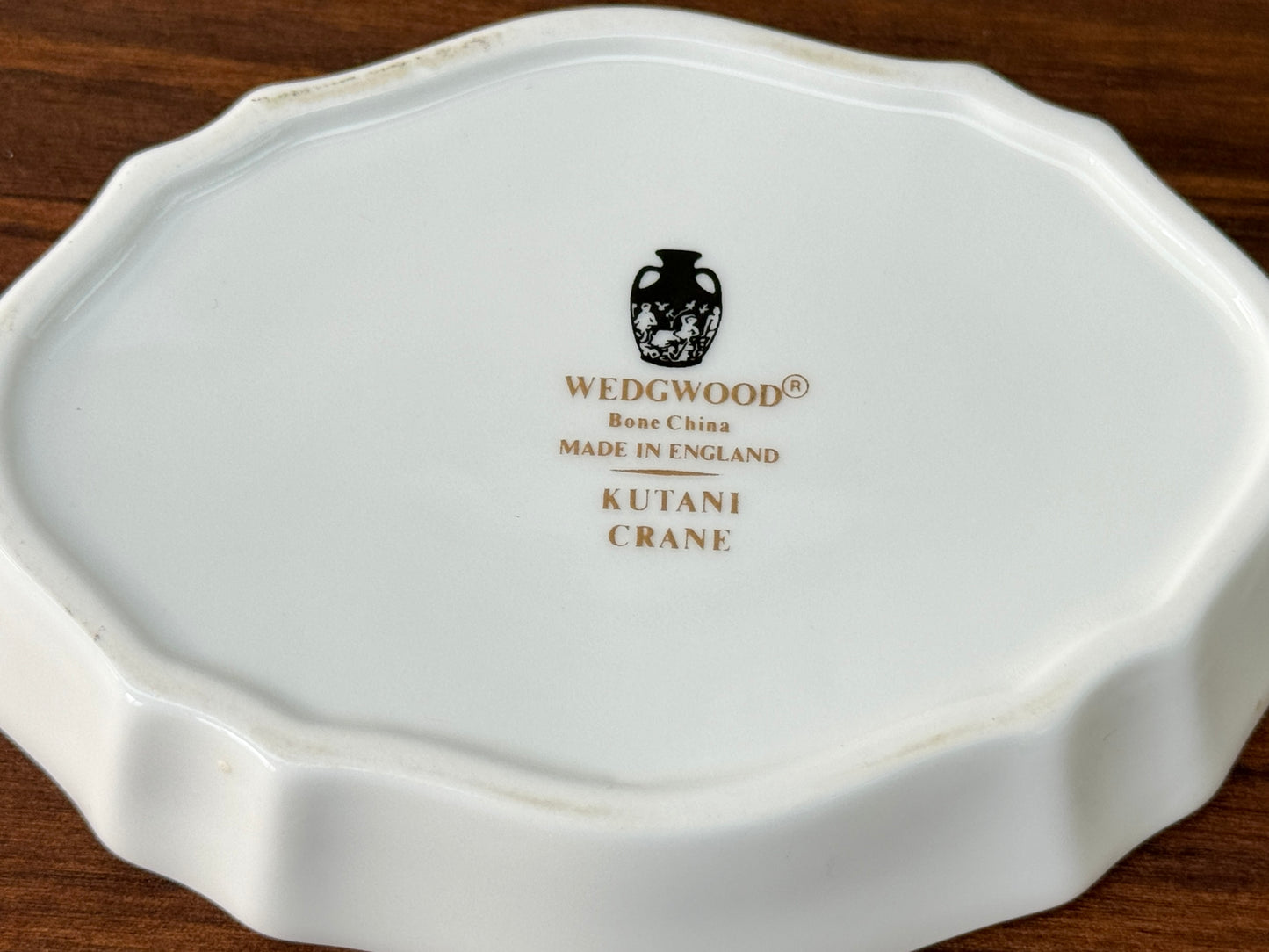 ヴィンテージ、ウェッジウッド「クタニクレーン(1971-1998)」 - オーバルのトリンケットディッシュ