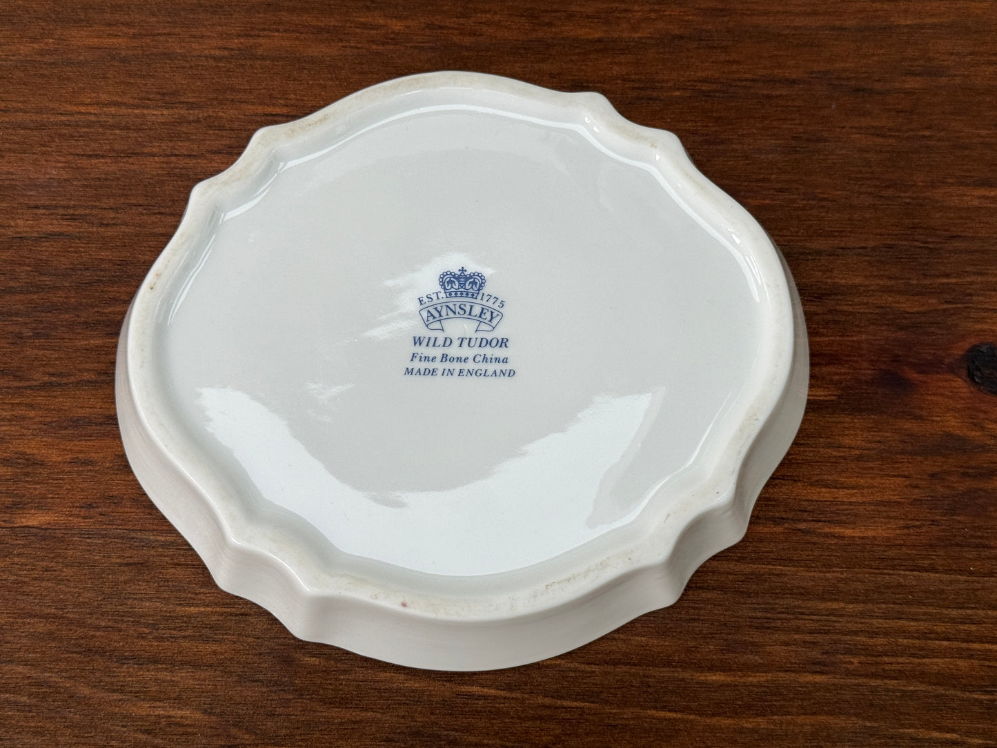 Vintage Aynsley 'Wild Tudor' Oval Trinket Dish