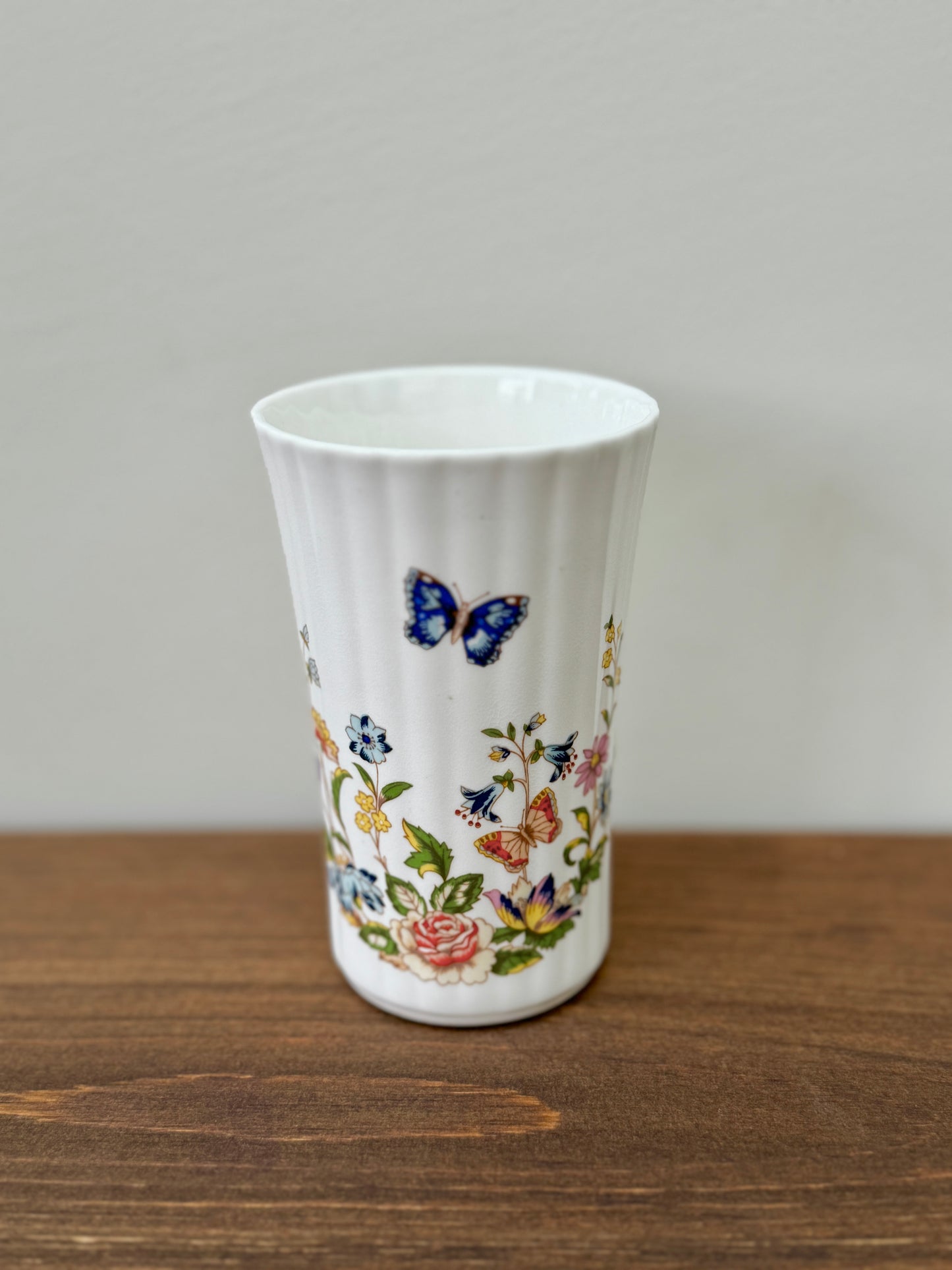 Vintage Aynsley 'Cottage Garden' - Fluted Tumble-Tumbler-Aynsley-My Happy London Home