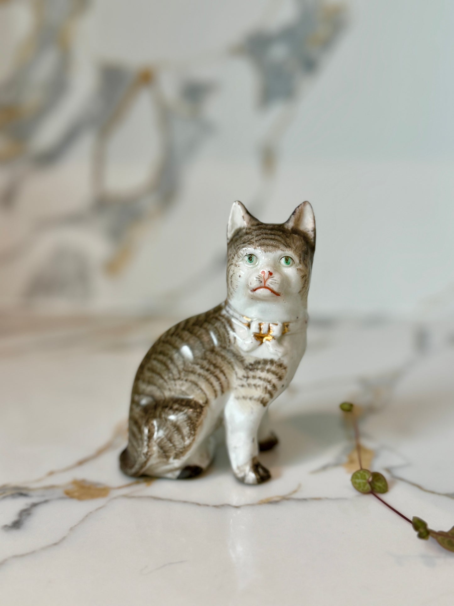 Antique Staffordshire Cat Figurine