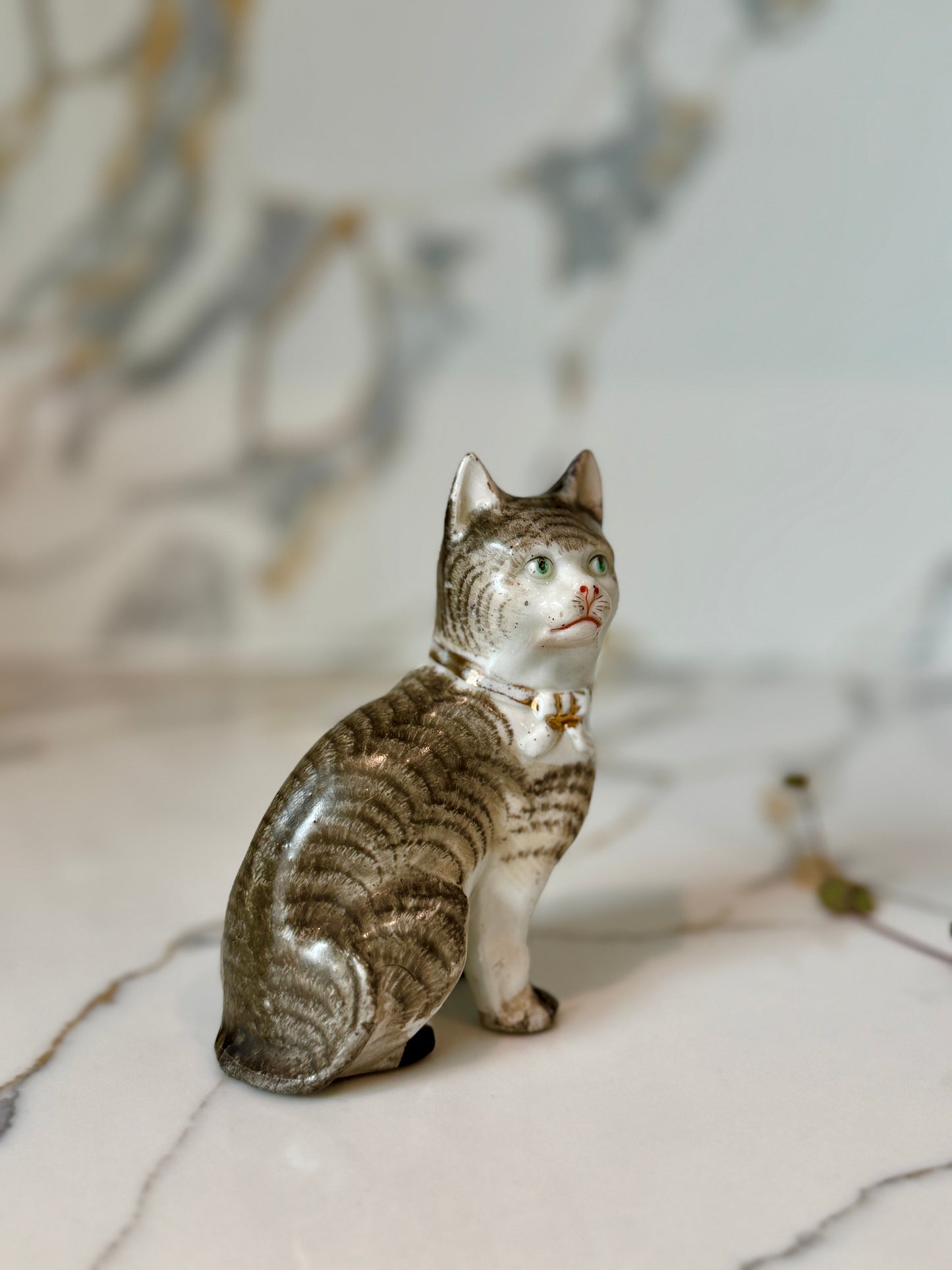 Antique Staffordshire Cat Figurine