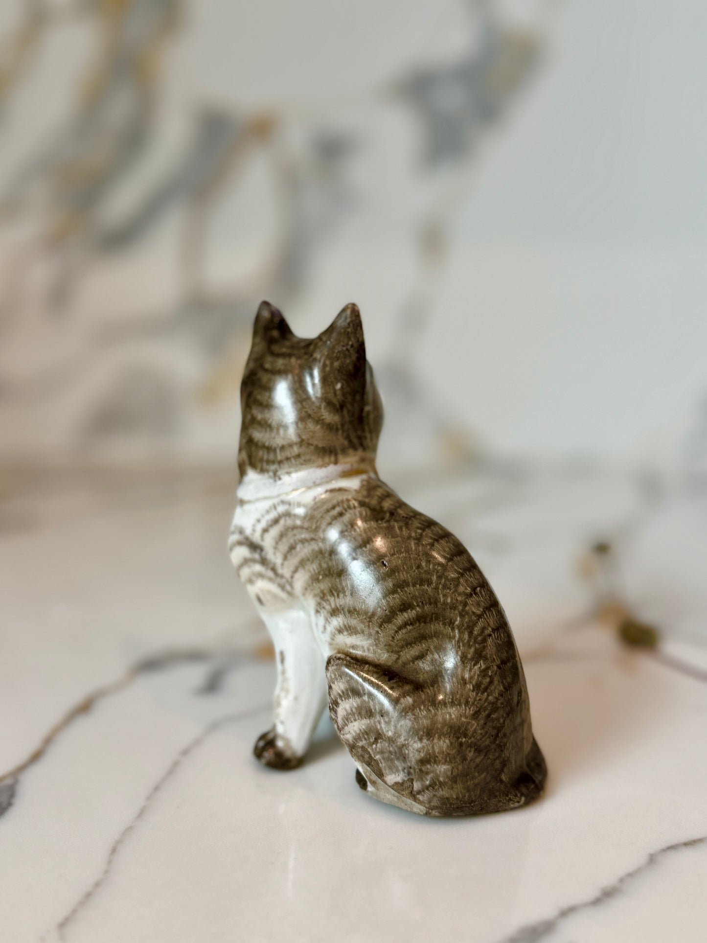 Antique Staffordshire Cat Figurine