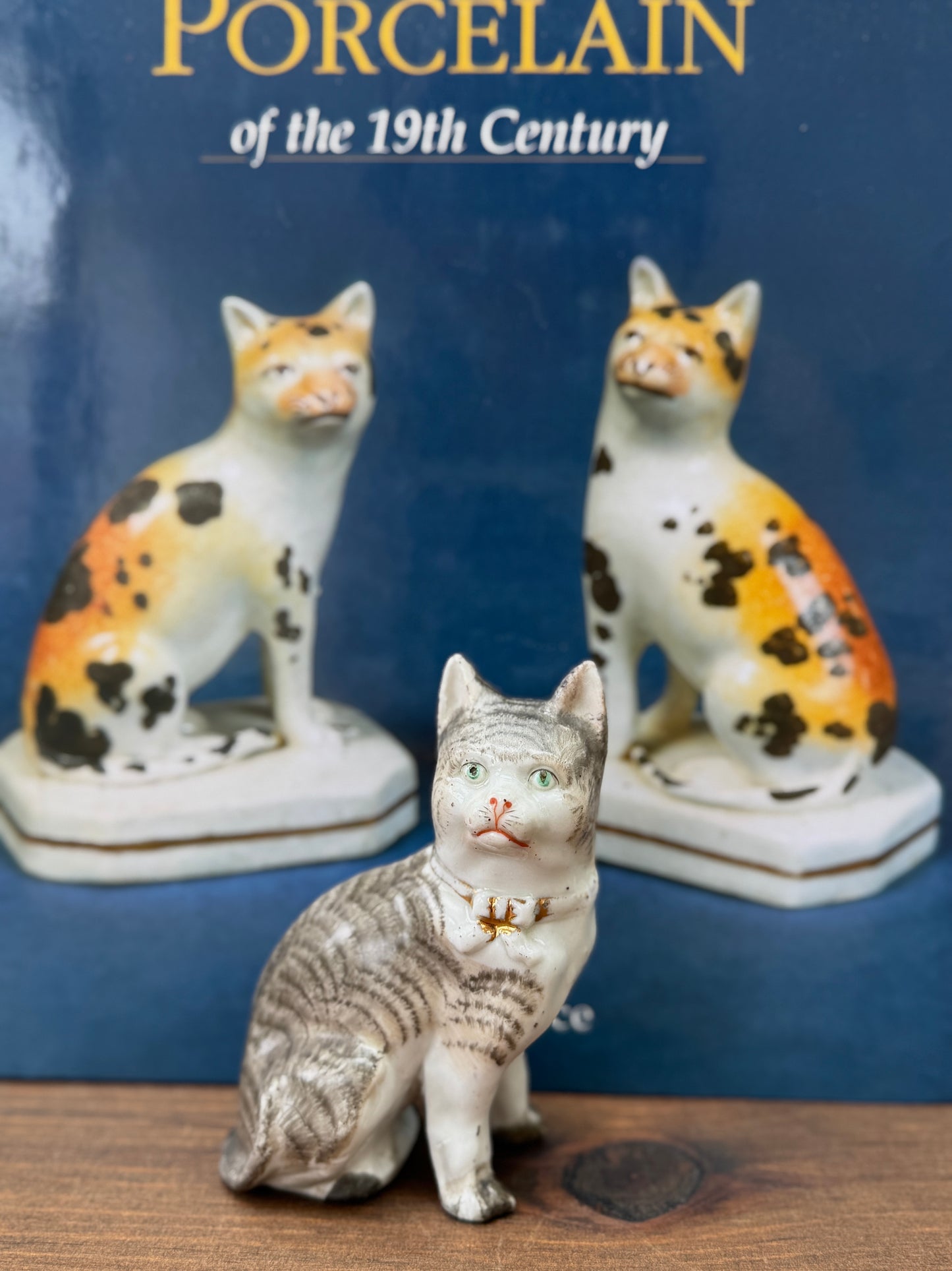 Antique Staffordshire Cat Figurine