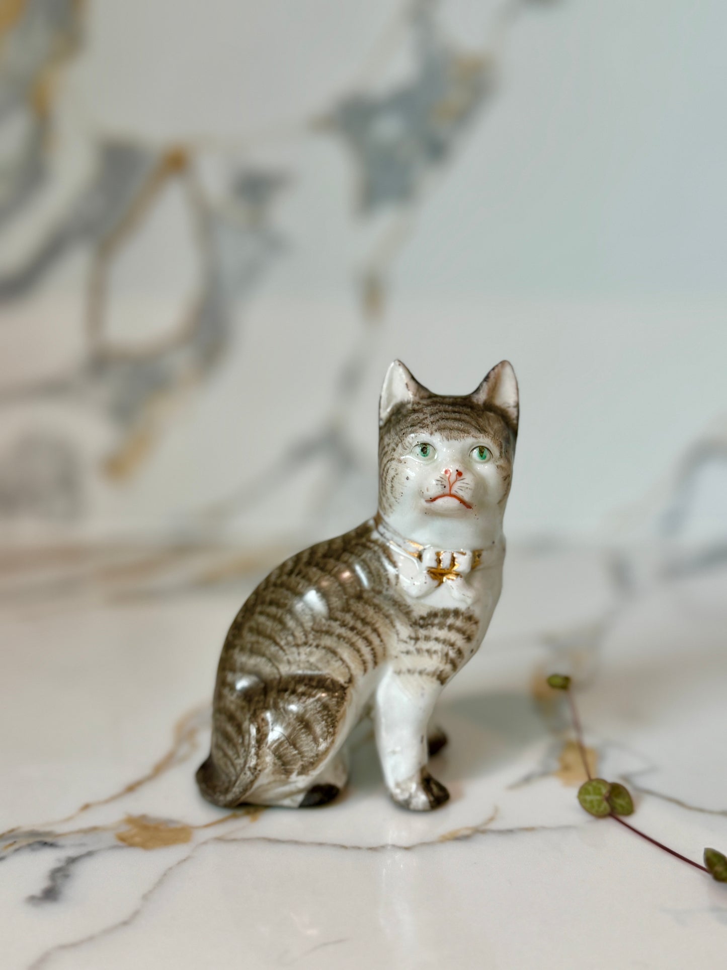 Antique Staffordshire Cat Figurine