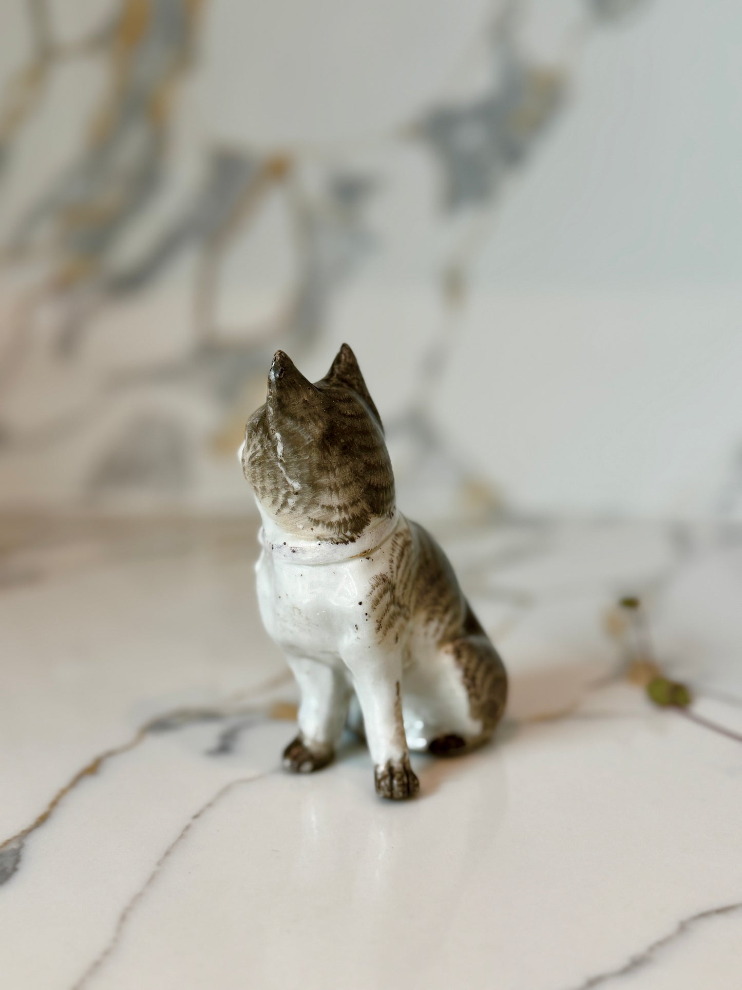 Antique Staffordshire Cat Figurine