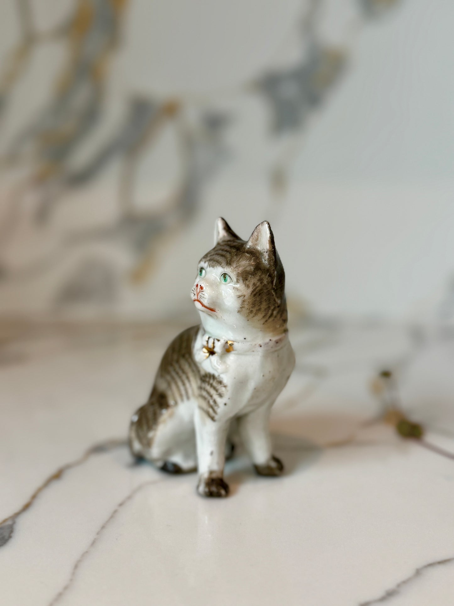 Antique Staffordshire Cat Figurine