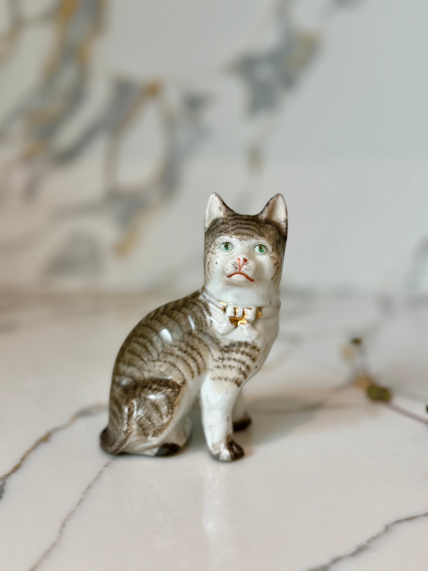 Antique Staffordshire Cat Figurine