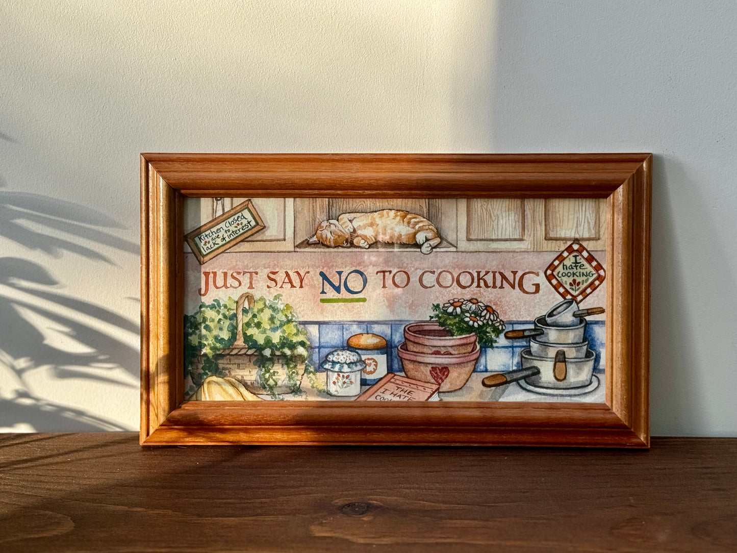 イギリス製 ヴィンテージ 猫の絵 プリント 茶トラ