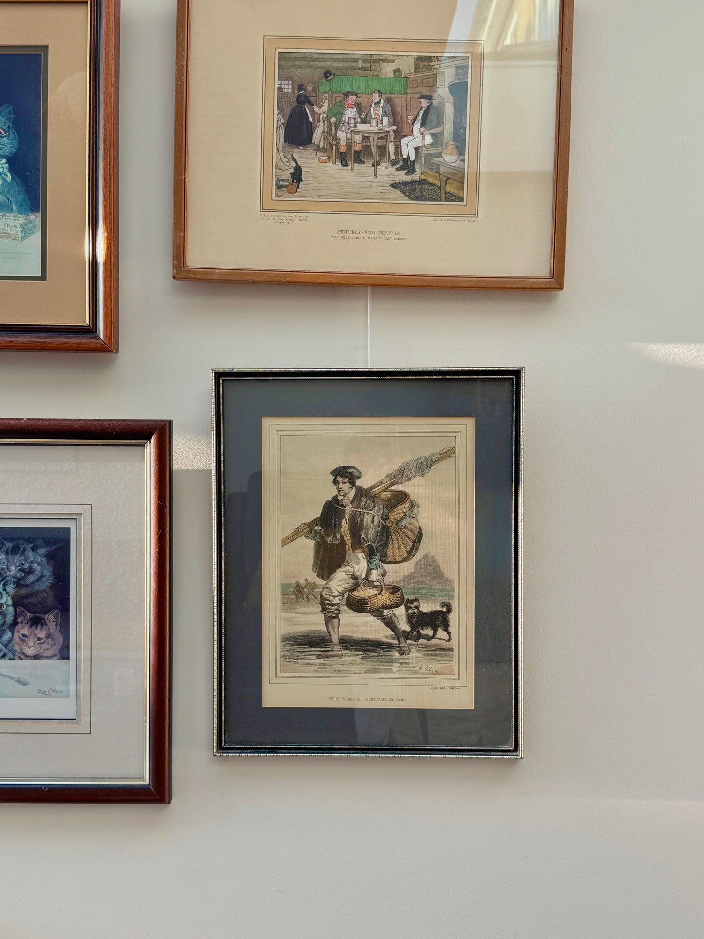 Vintage Print, “Fisherman and Dog at Mont Saint-Miche, Francel” | Mid-20th Century