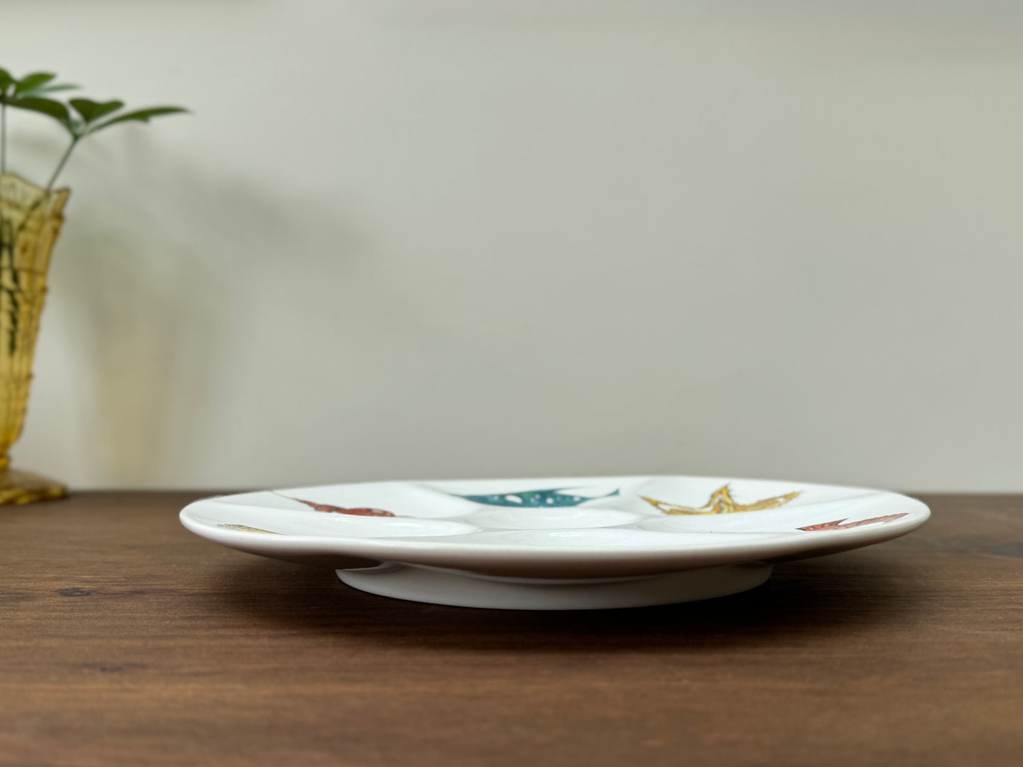 Vintage Villeroy & Boch Divided Serving Plate | 1970s Marine Life Design