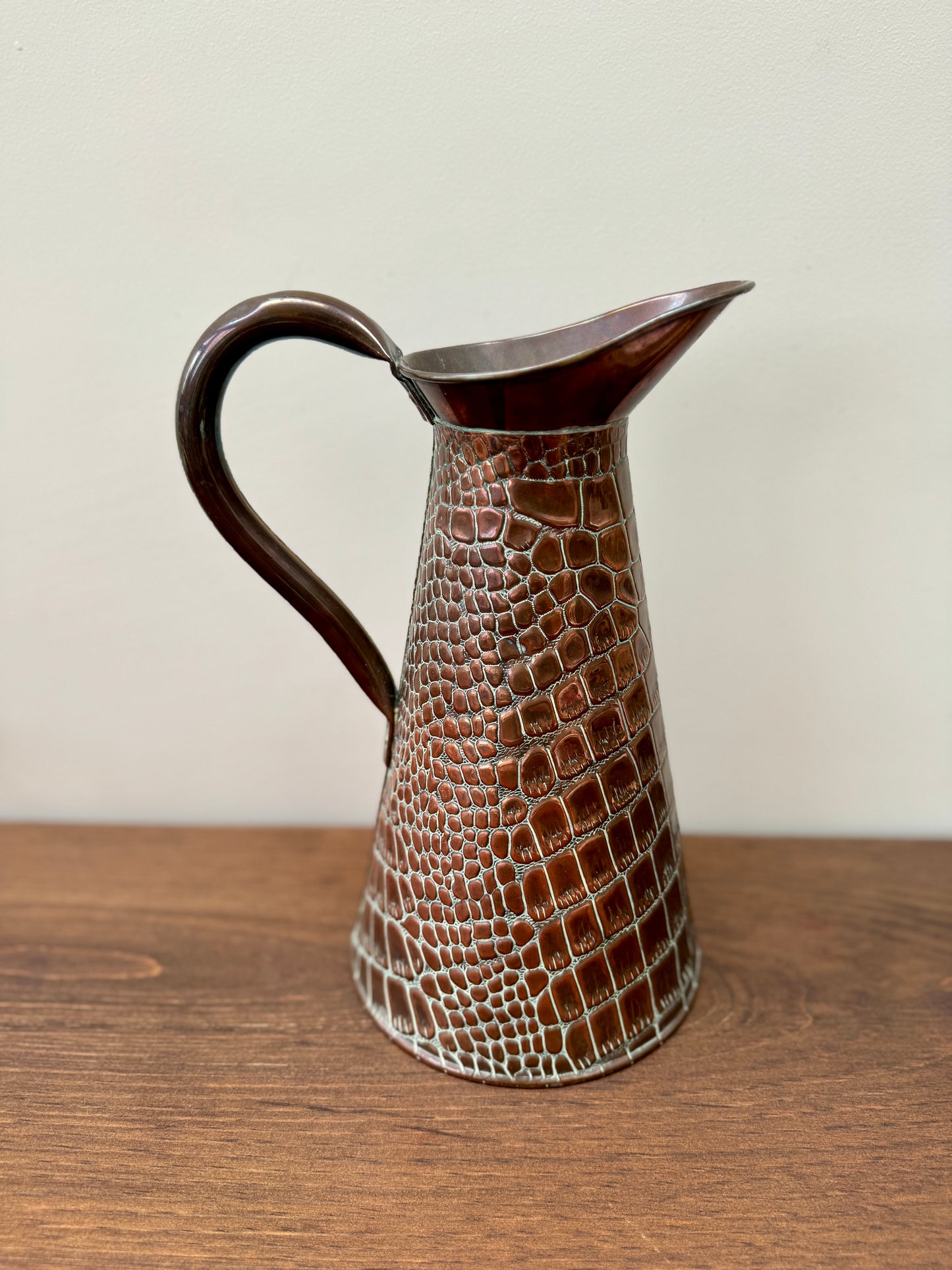 Copper Pitcher by Joseph Sankey & Sons of Bilston - Lizard Effect, c.1900, Size 4