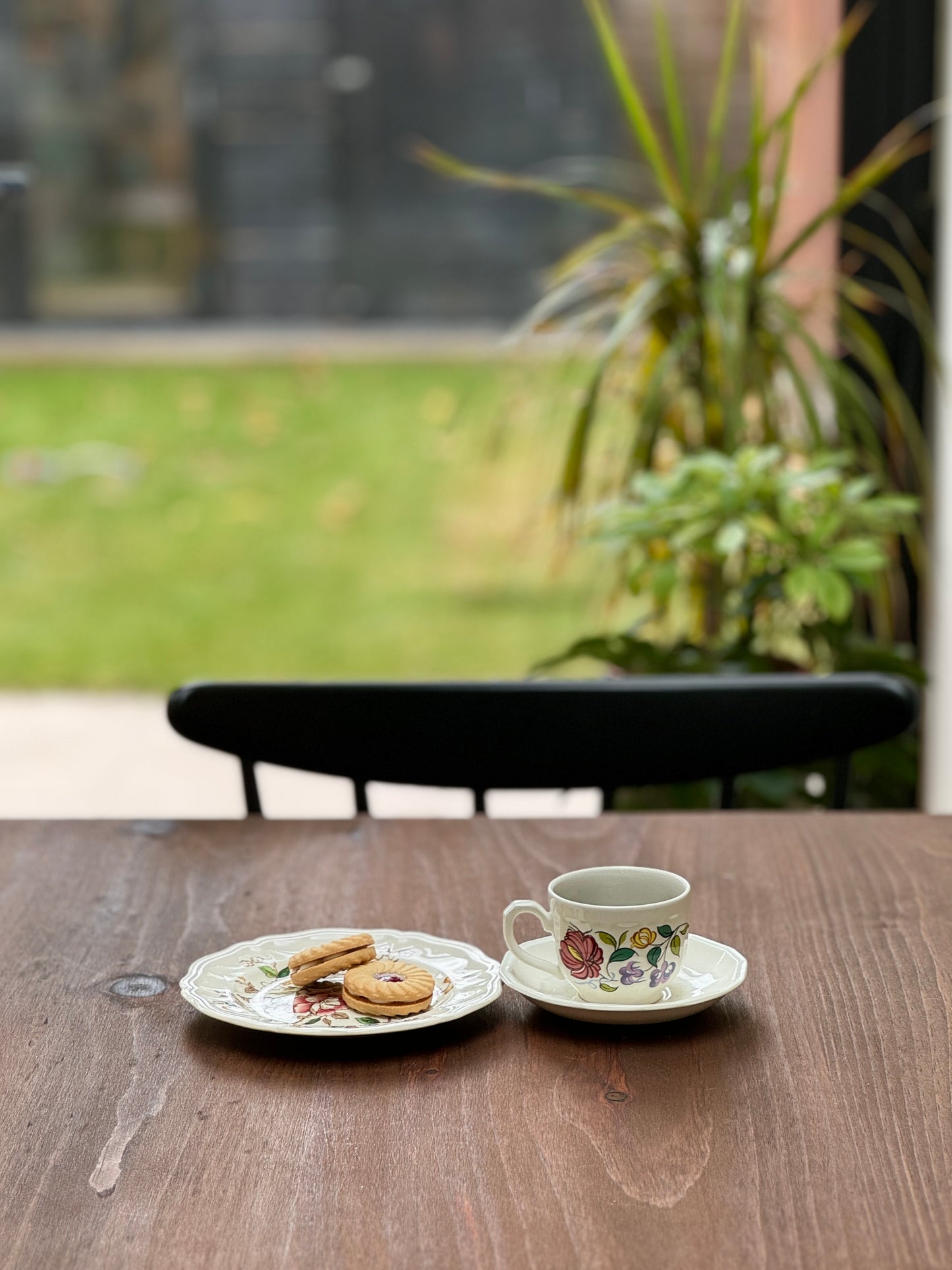 Poole Pottery Coffee Cup and Saucer - Tyneham Pattern, 1989 - 1991