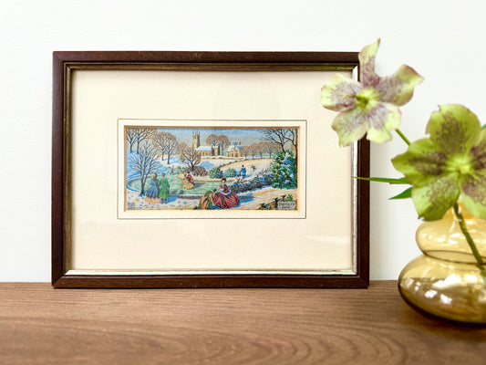 Woven Silk Print: Paddlers Pool, 1956-Framed Art-Brocklehurst-Whiston Amalgamated Limited-My Happy London Home