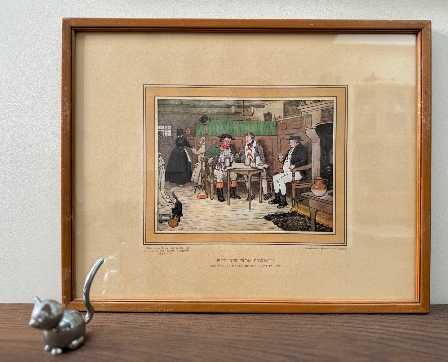 Framed Cecil Aldin Lithograph Print, Circa.1900s: Illustration from 'Pickwick Papers' by Charles Dickens-Framed Art-Cecil Aldin-My Happy London Home