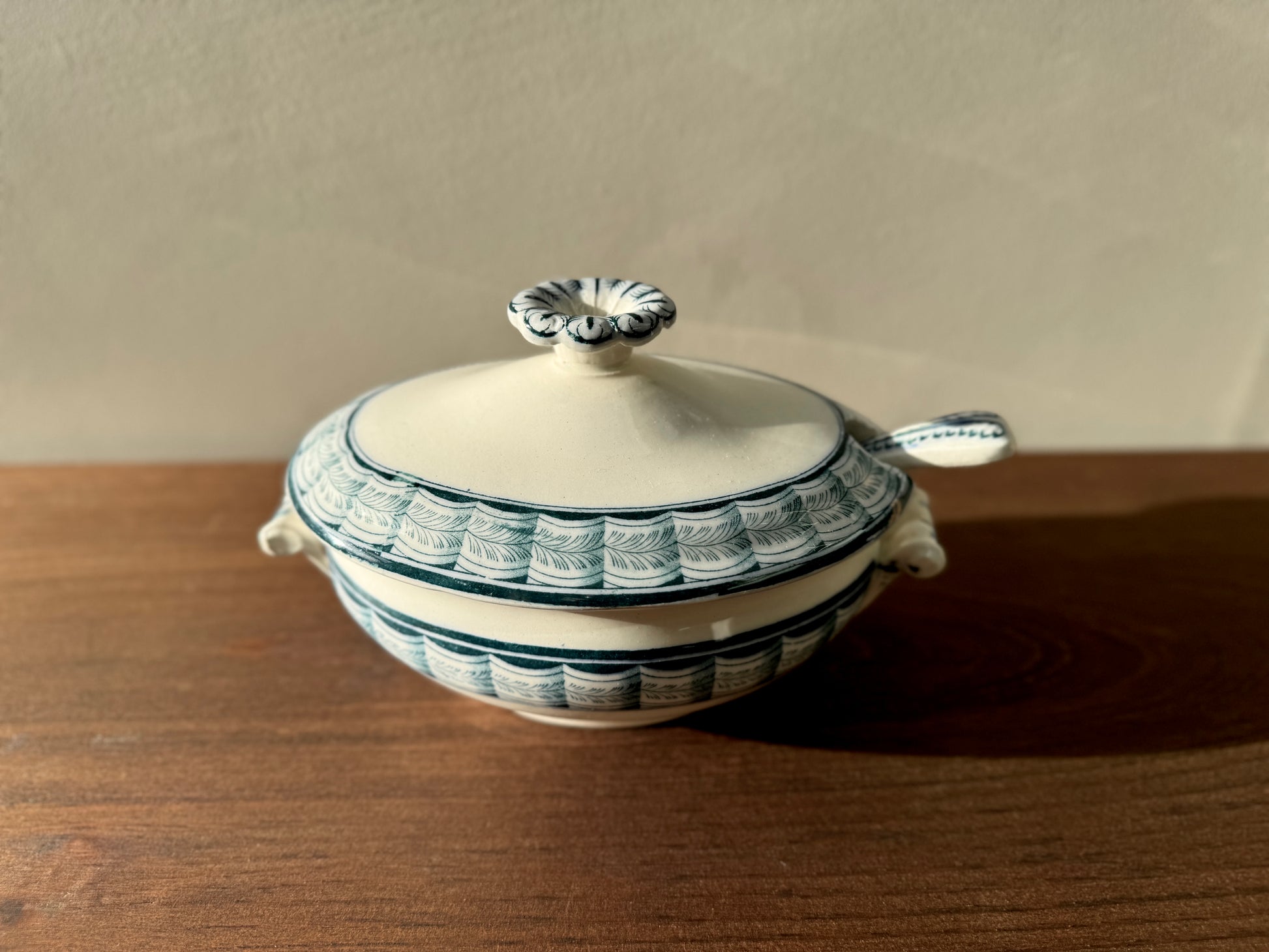 Wedgwood Lag and Feather Blue Tureen with Lid and Ladle, C.1877-Tureen-Wedgwood-My Happy London Home