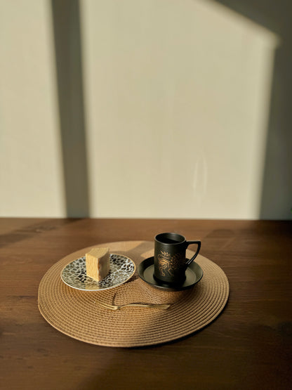 Portmeirion 'Gold Lion' Coffee Cup and Saucer Pair or Sugar Bowl by Susan Williams Ellis, c.1960s