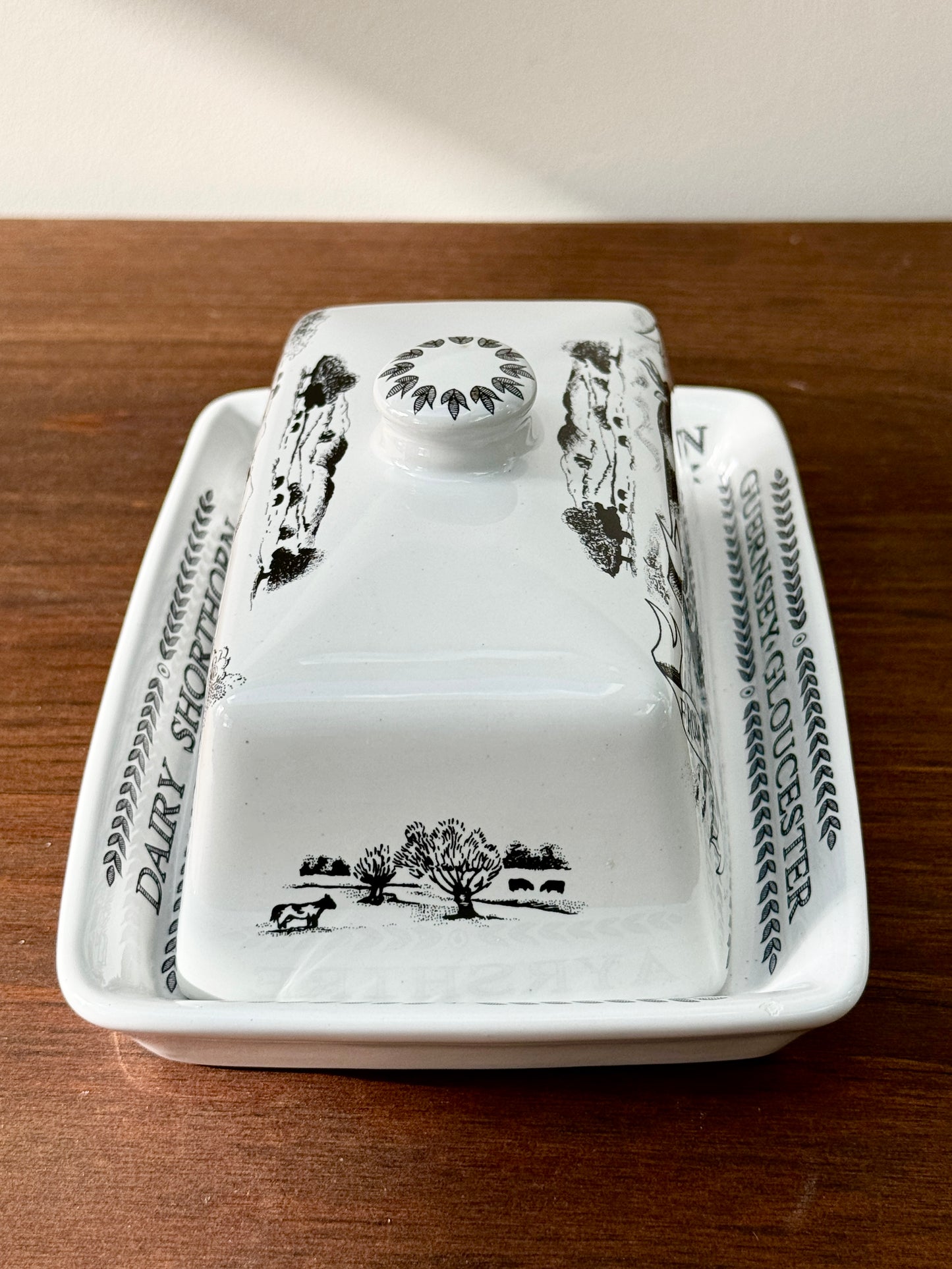 Vintage Butter Dish - Bridgewater 'Dairy Range', Hand made in England