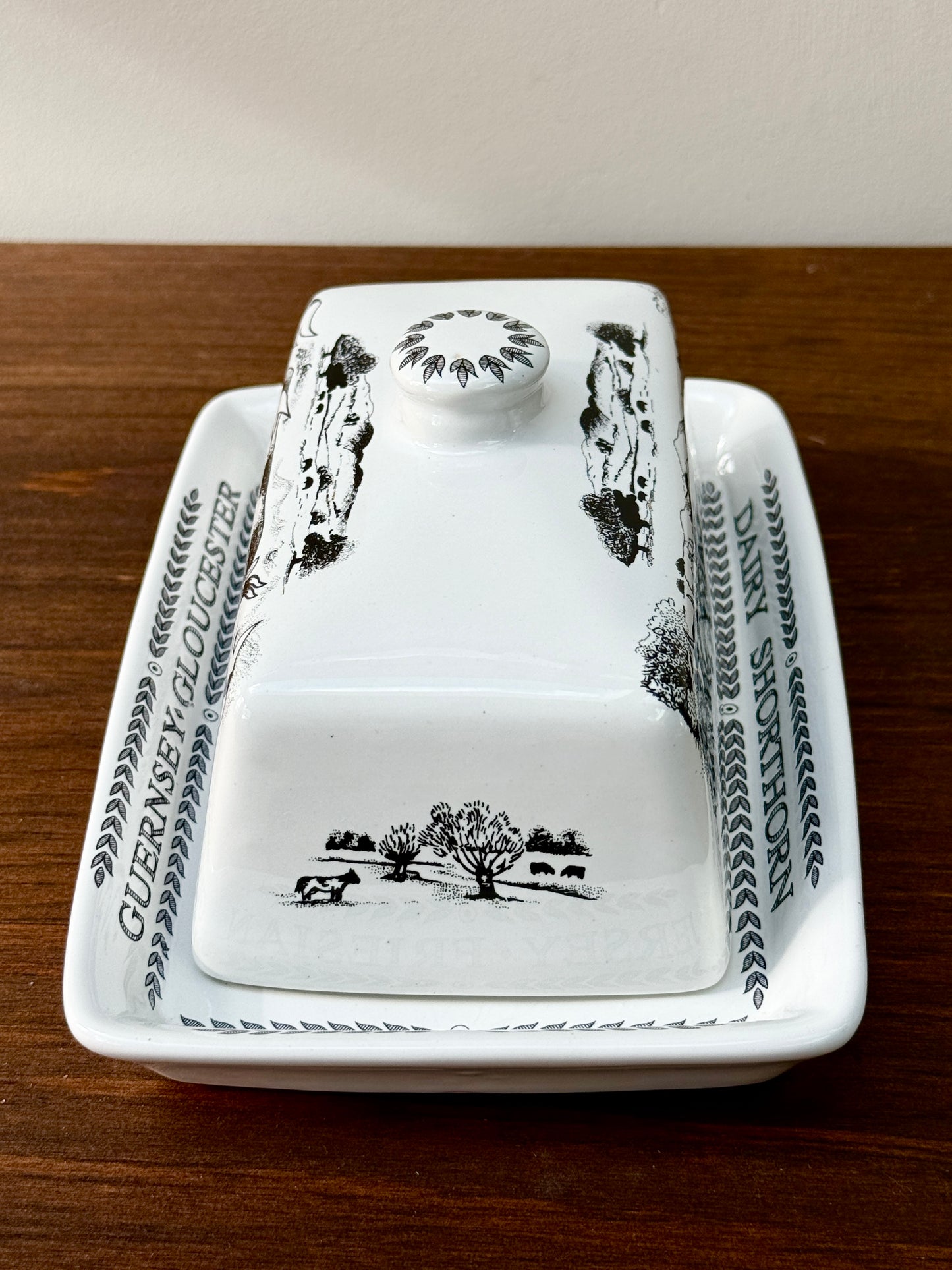 Vintage Butter Dish - Bridgewater 'Dairy Range', Hand made in England