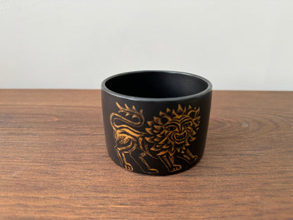 Portmeirion 'Gold Lion' Coffee Cup and Saucer Pair or Sugar Bowl by Susan Williams Ellis, c.1960s