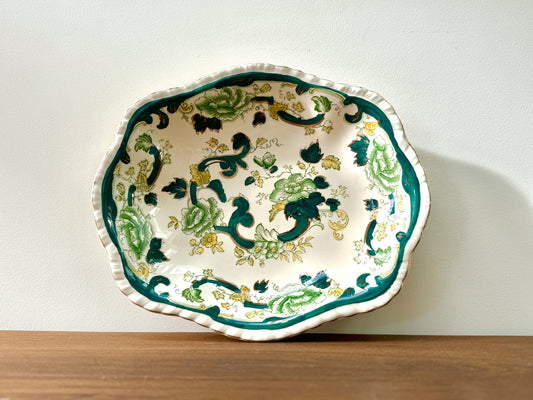 Vintage Masons Ironstone ‘Chartreuse’ Serving Dish, c.1930s-Bowl-Masons Ironstone-My Happy London Home