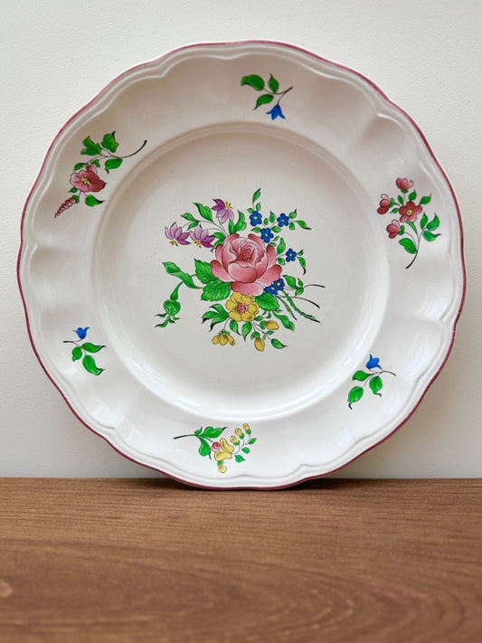 Vintage KG Luneville France 'Reverbere Fin' - Dinner Plate-Plate-KG Luneville-My Happy London Home