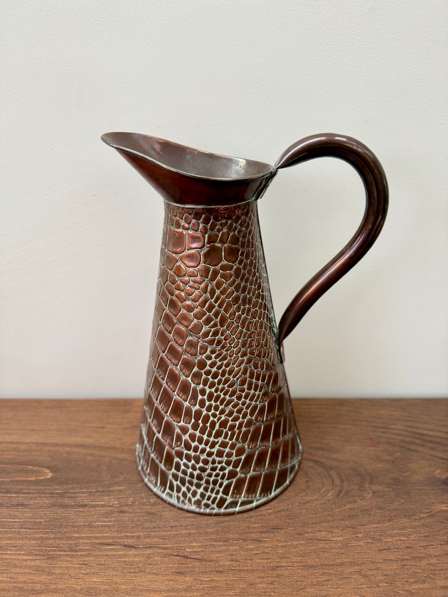 Copper Pitcher by Joseph Sankey & Sons of Bilston - Lizard Effect, c.1900, Size 4