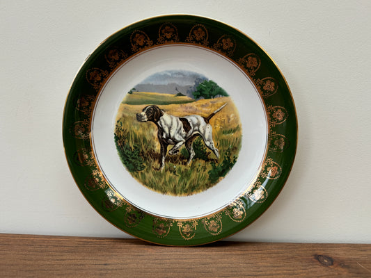 Vintage English Pointer Decorative Plates by Lightwood & Son Limited