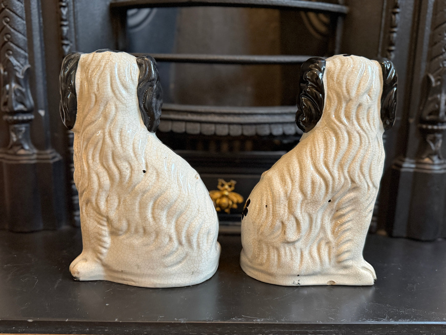 アンティーク、スタッフォードシャードッグ（スパニエル）ペア｜1850年頃