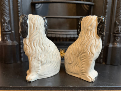 アンティーク、スタッフォードシャードッグ（スパニエル）ペア｜1850年頃