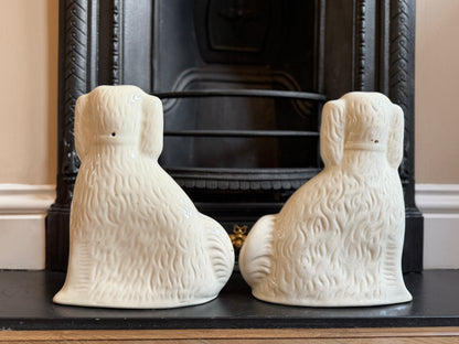 アンティーク、スタッフォードシャードッグ ガラスアイ・スパニエル（ペア）｜1890年頃