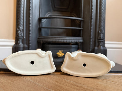 アンティーク、スタッフォードシャードッグ ガラスアイ・スパニエル（ペア）｜1890年頃