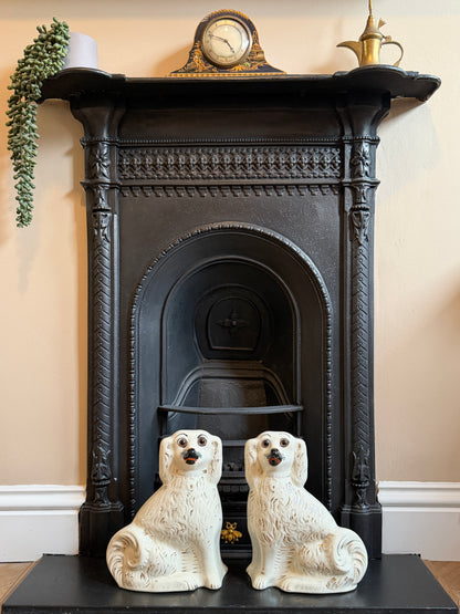 アンティーク、スタッフォードシャードッグ ガラスアイ・スパニエル（ペア）｜1890年頃